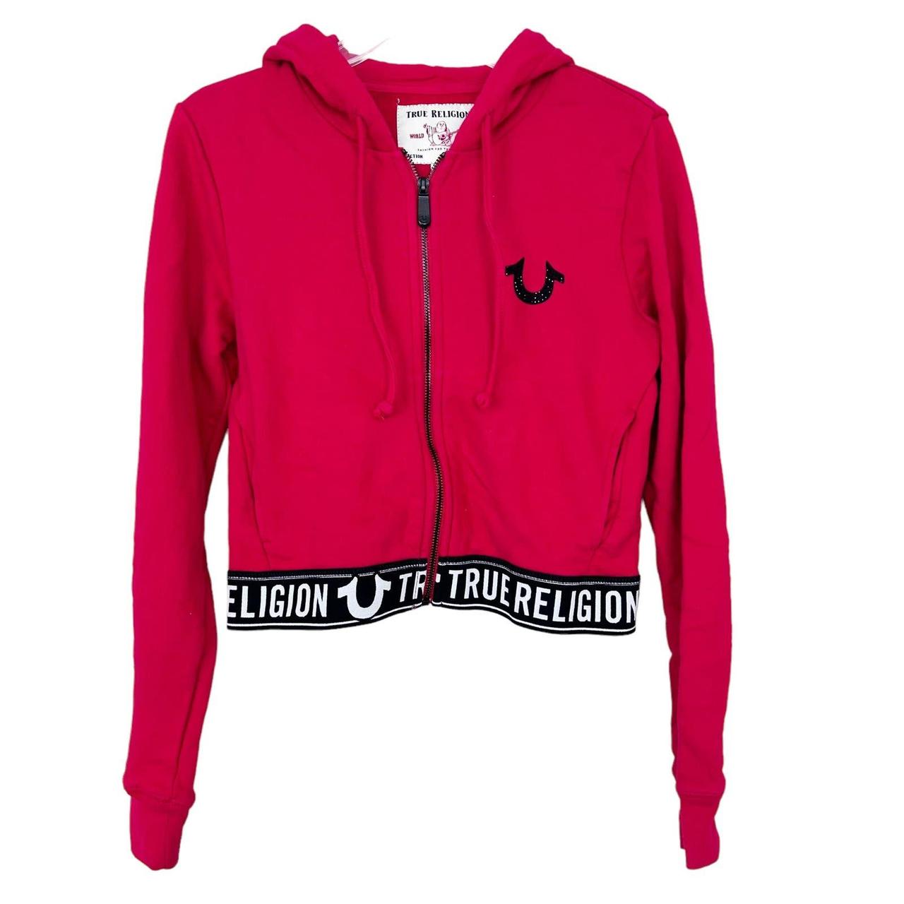 True religion hot sale cropped hoodie