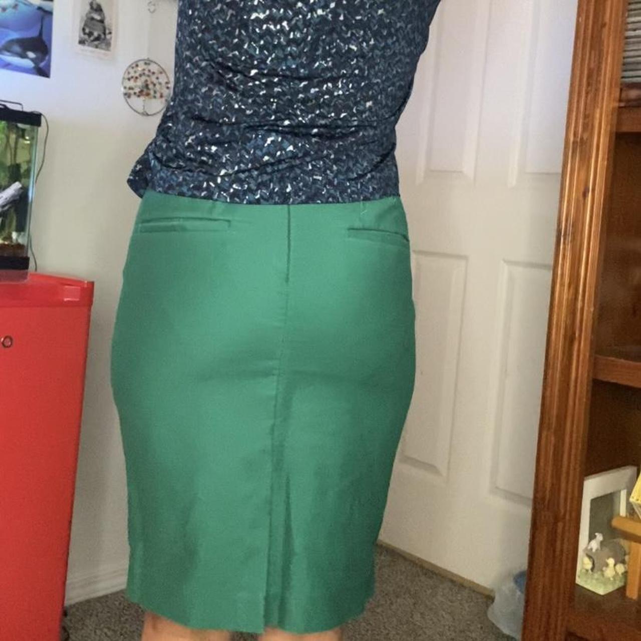 J crew 2024 green pencil skirt