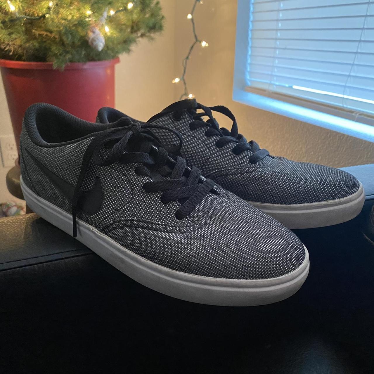 Men's sb check solarsoft shop canvas shoes - grey/black