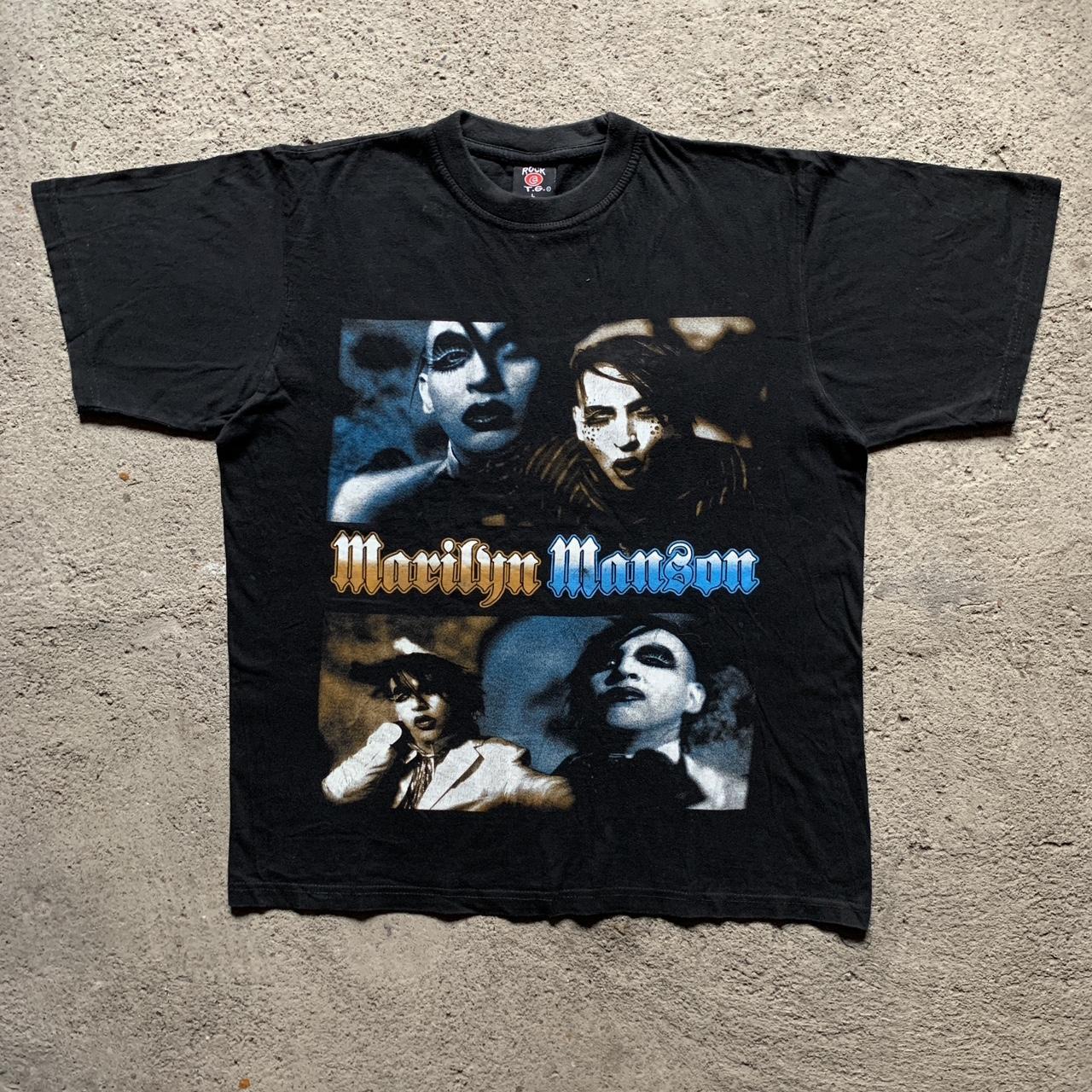 Vintage Marilyn Manson 90's Band T-shirt - good... - Depop