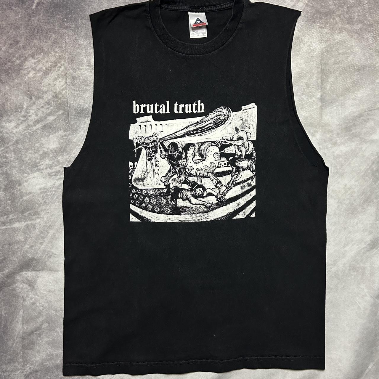 Vintage Brutal Truth Tank Top Band T-shirt, -...