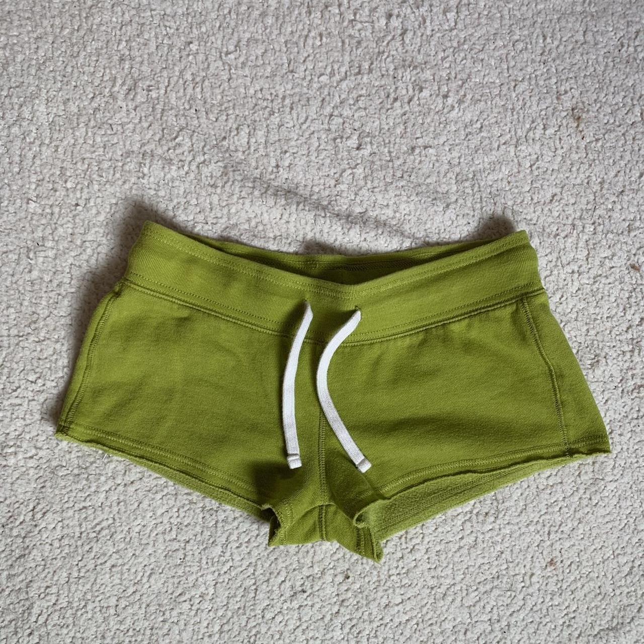 Green booty shorts Adjustable string SizeXs Depop