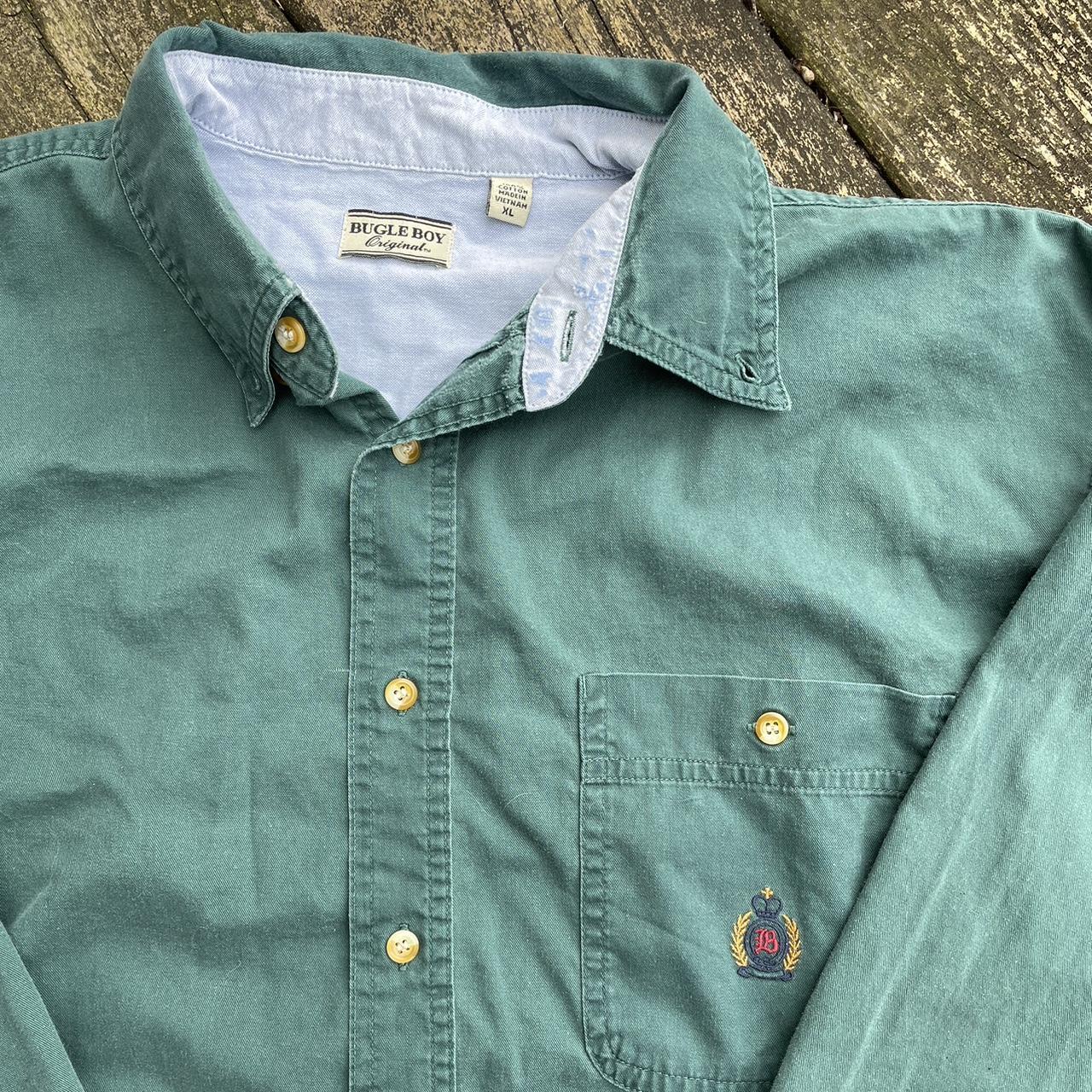 Bugle Boy Men's Green Shirt Depop