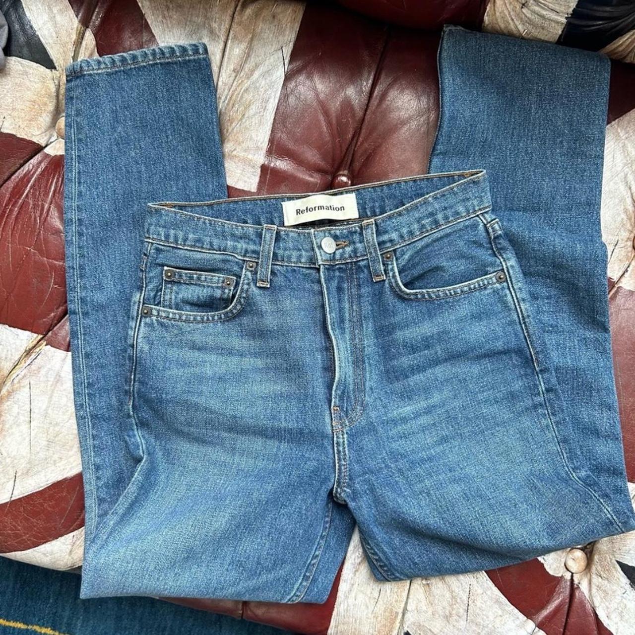 Reformation Women's Straight leg Jeans Blue 23