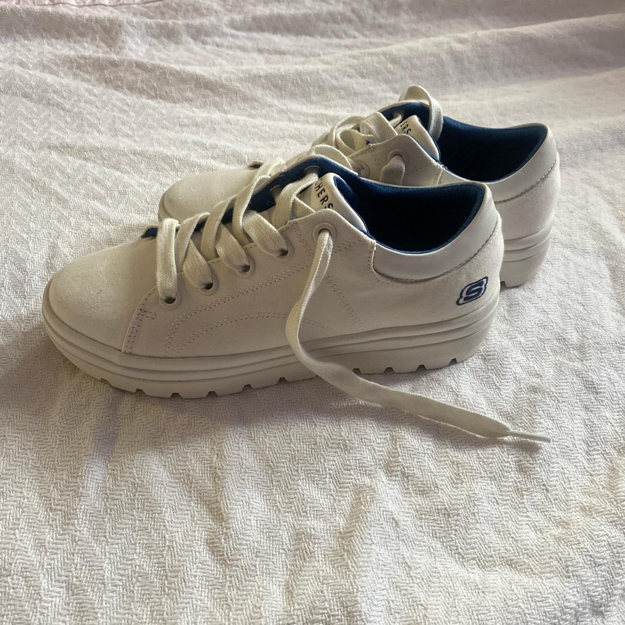 Skechers street hot sale cleat white