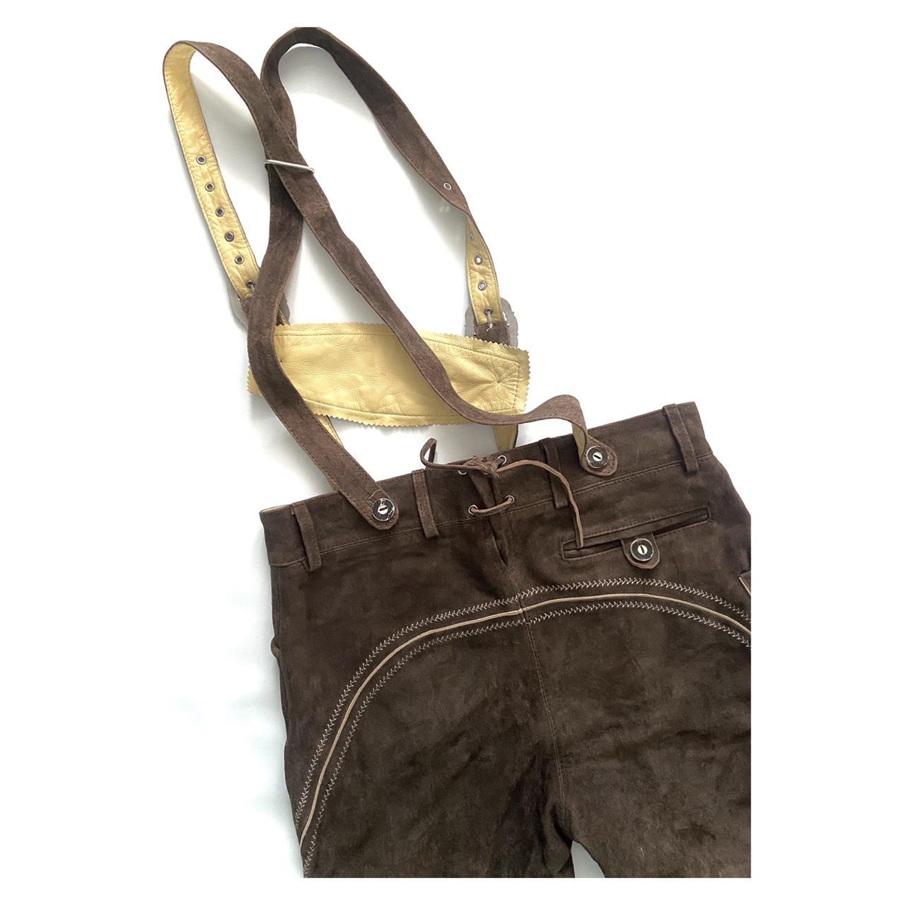 Men's Brown and Cream Dungareesoveralls Depop