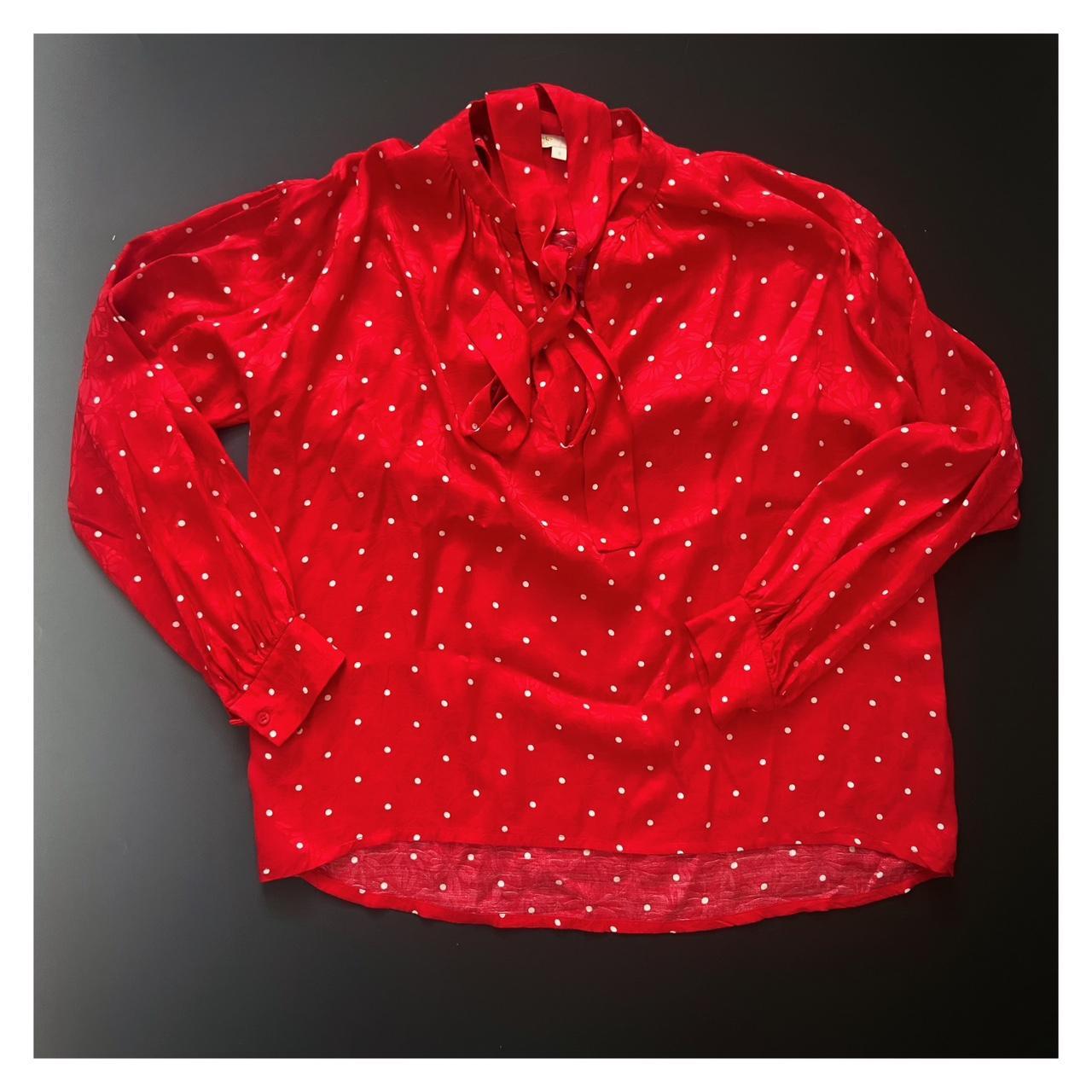 Elegant blouse by luxury brand Maje Paris Lovely red... - Depop