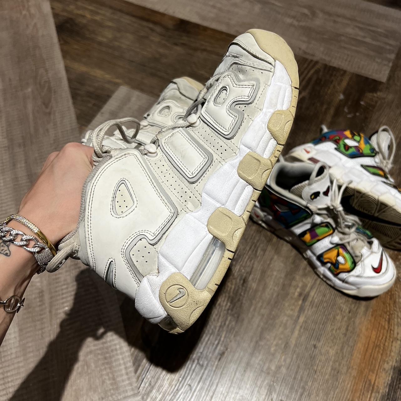 Nike uptempo light bone on cheap feet