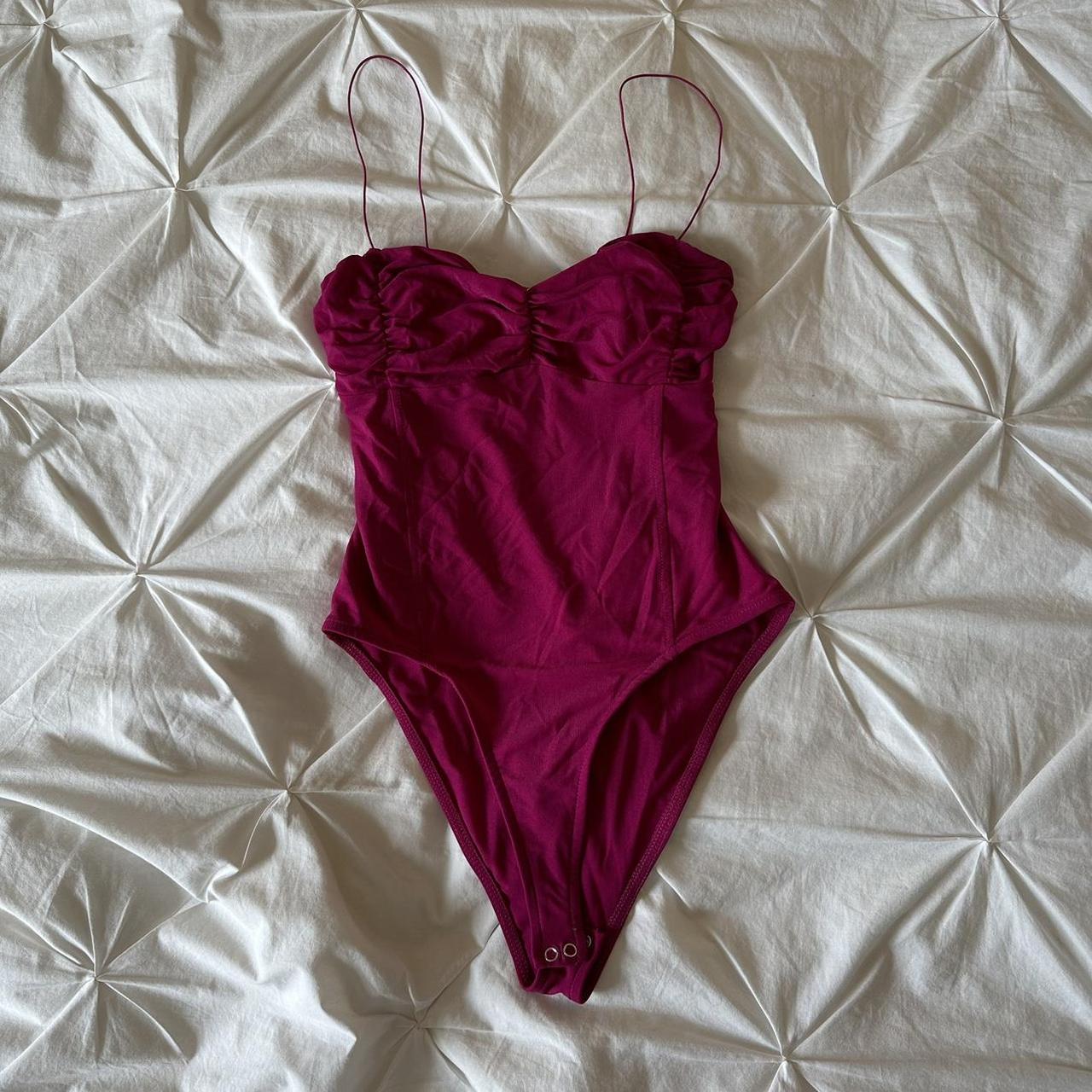 Pull&Bear Women's Pink Bodysuit | Depop