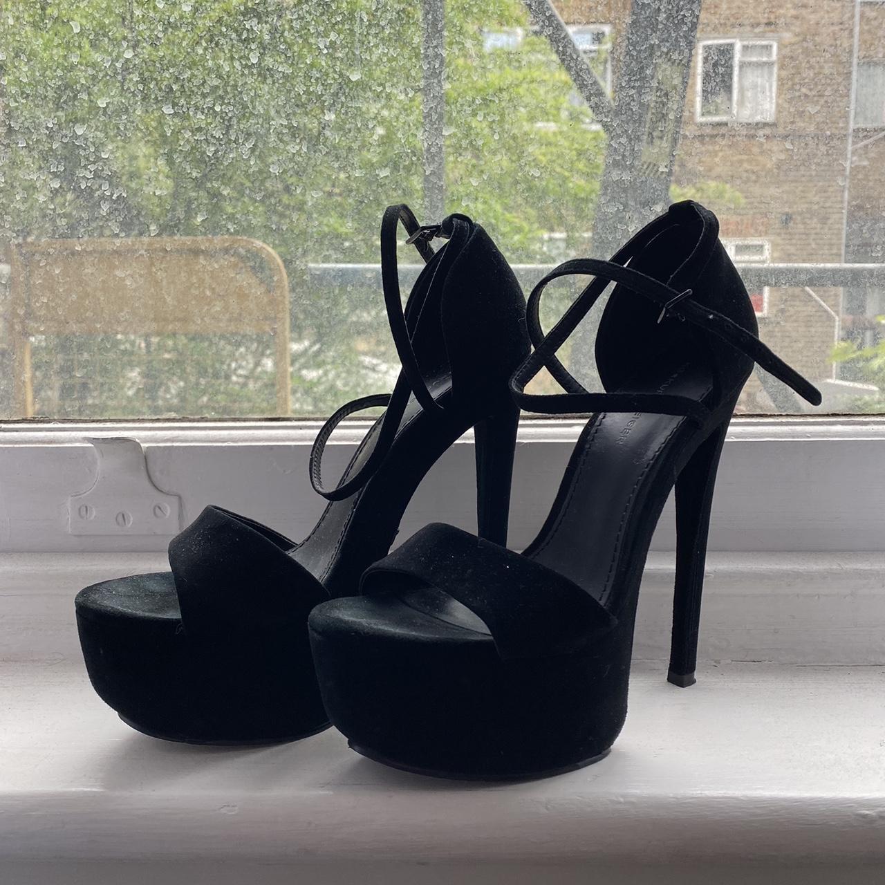 Kurt Geiger heels Black heels Black open toe Only... - Depop