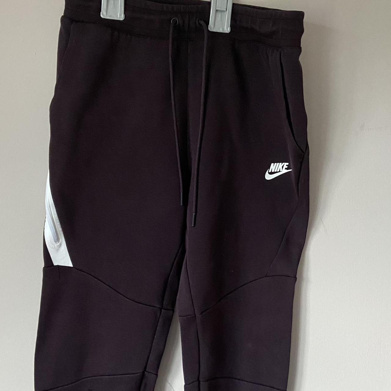 burgundy nike tracksuit bottoms