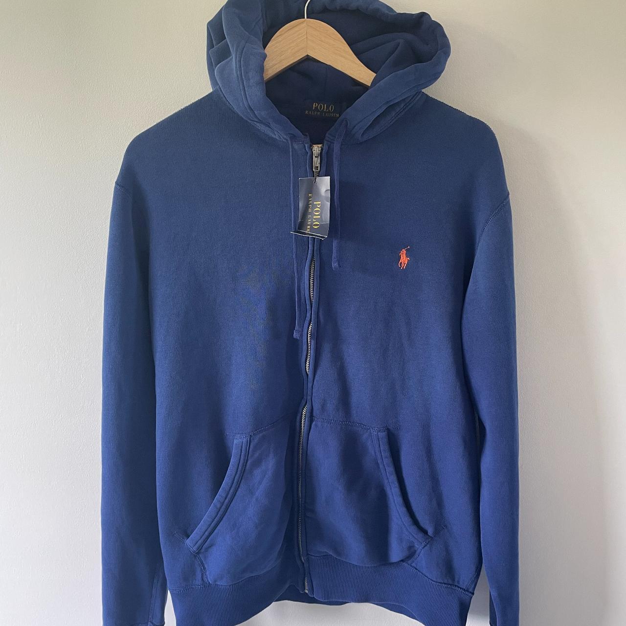 Ralph Lauren Men's Blue Hoodie | Depop