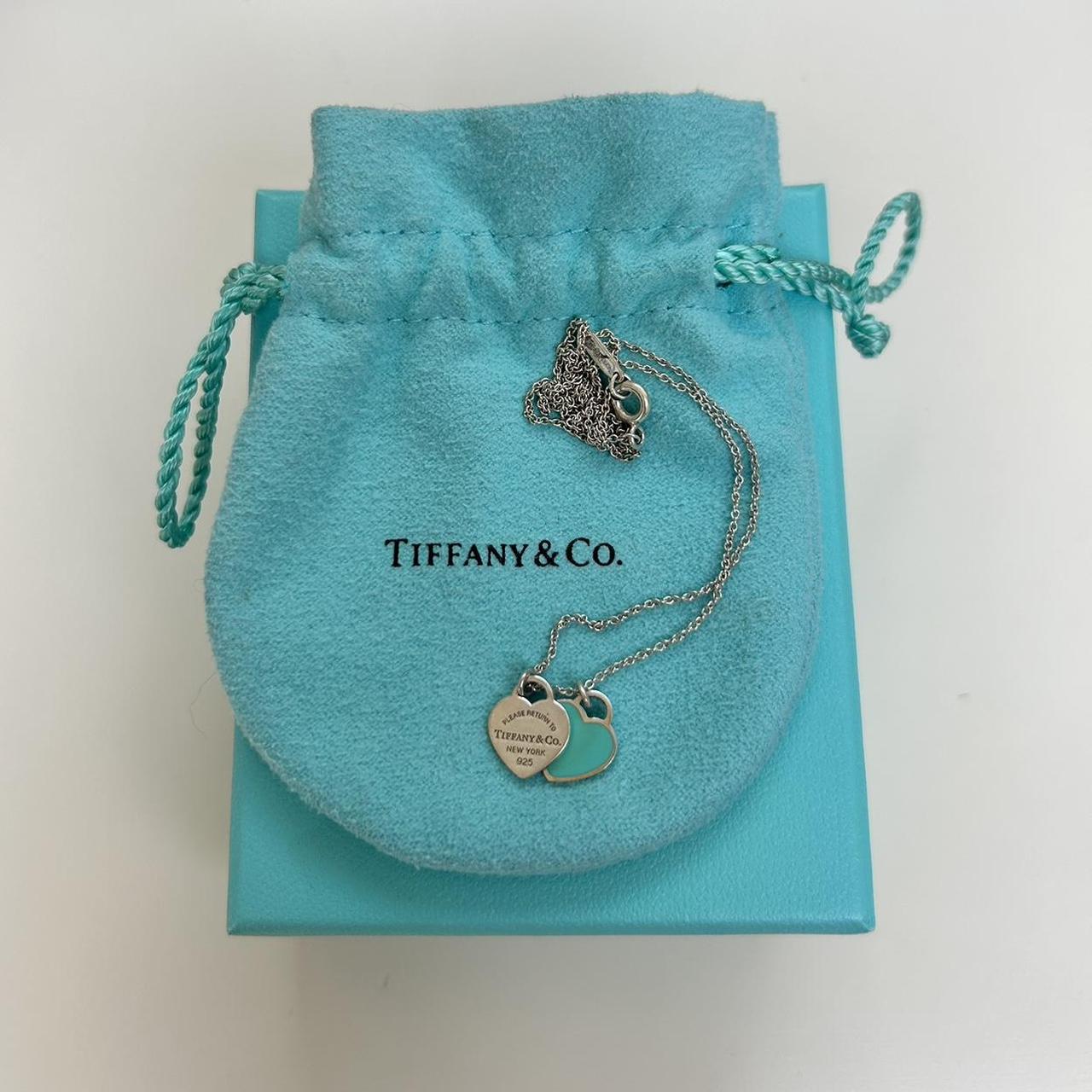 Tiffany’s mini double heart tag pendant so gorgeous... - Depop