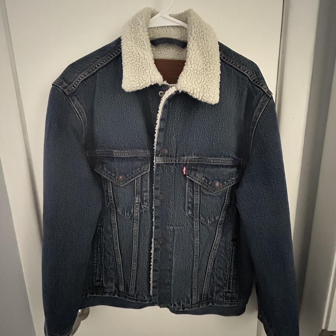 Premium Levi’s denim Sherpa jacket - Depop