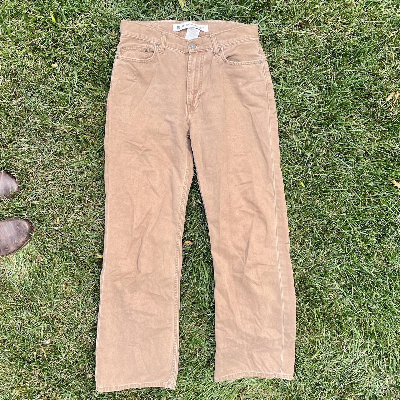 GAP Mens Straight Casual Trousers W34 L29 Brown Cotton | Vintage &  Second-Hand Clothing Online | Thrift Shop