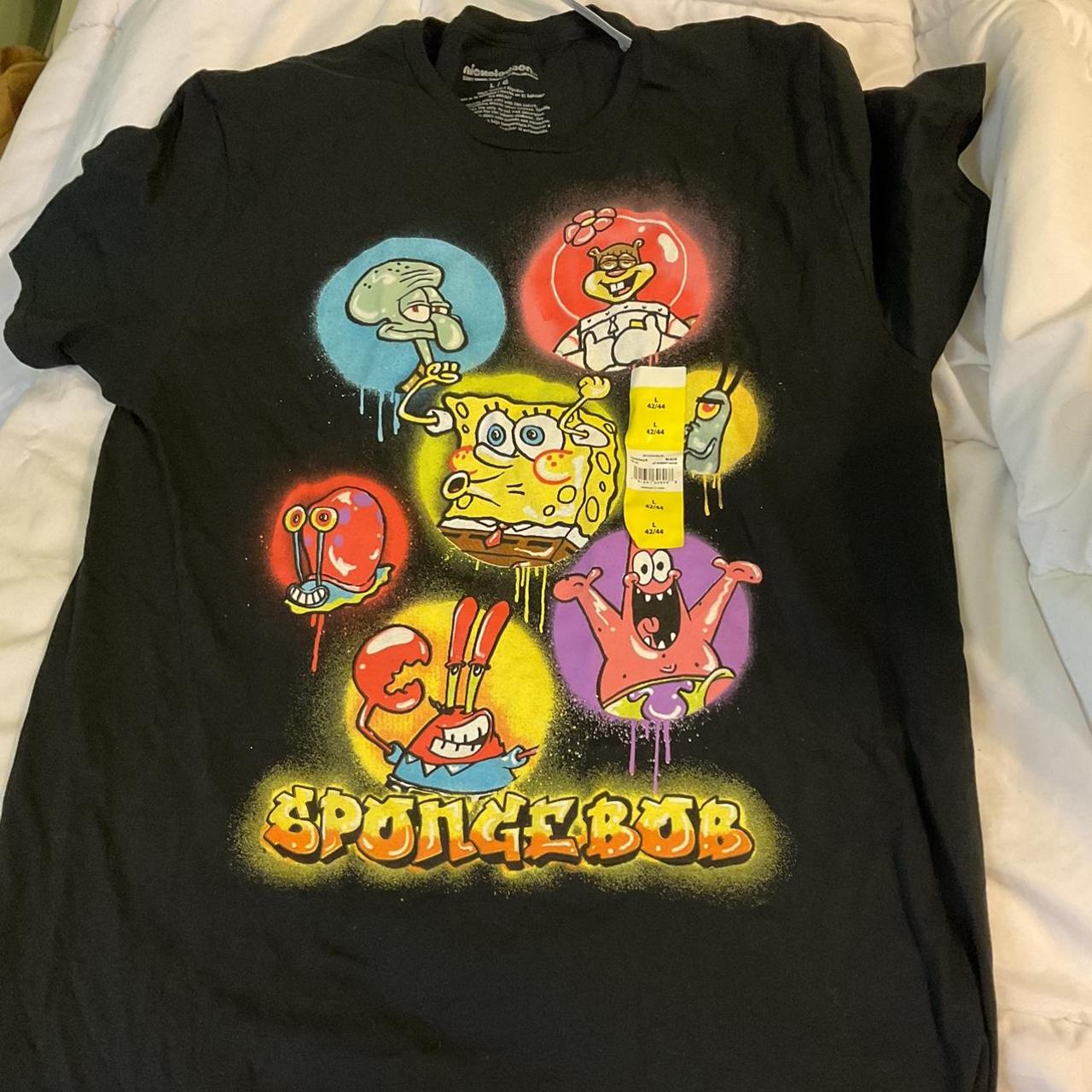 Nickelodeon SpongeBob spray paint graffiti style t... - Depop