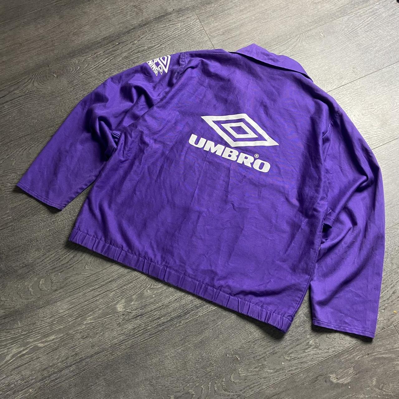 Vintage Umbro training drill top Purple Great | Depop