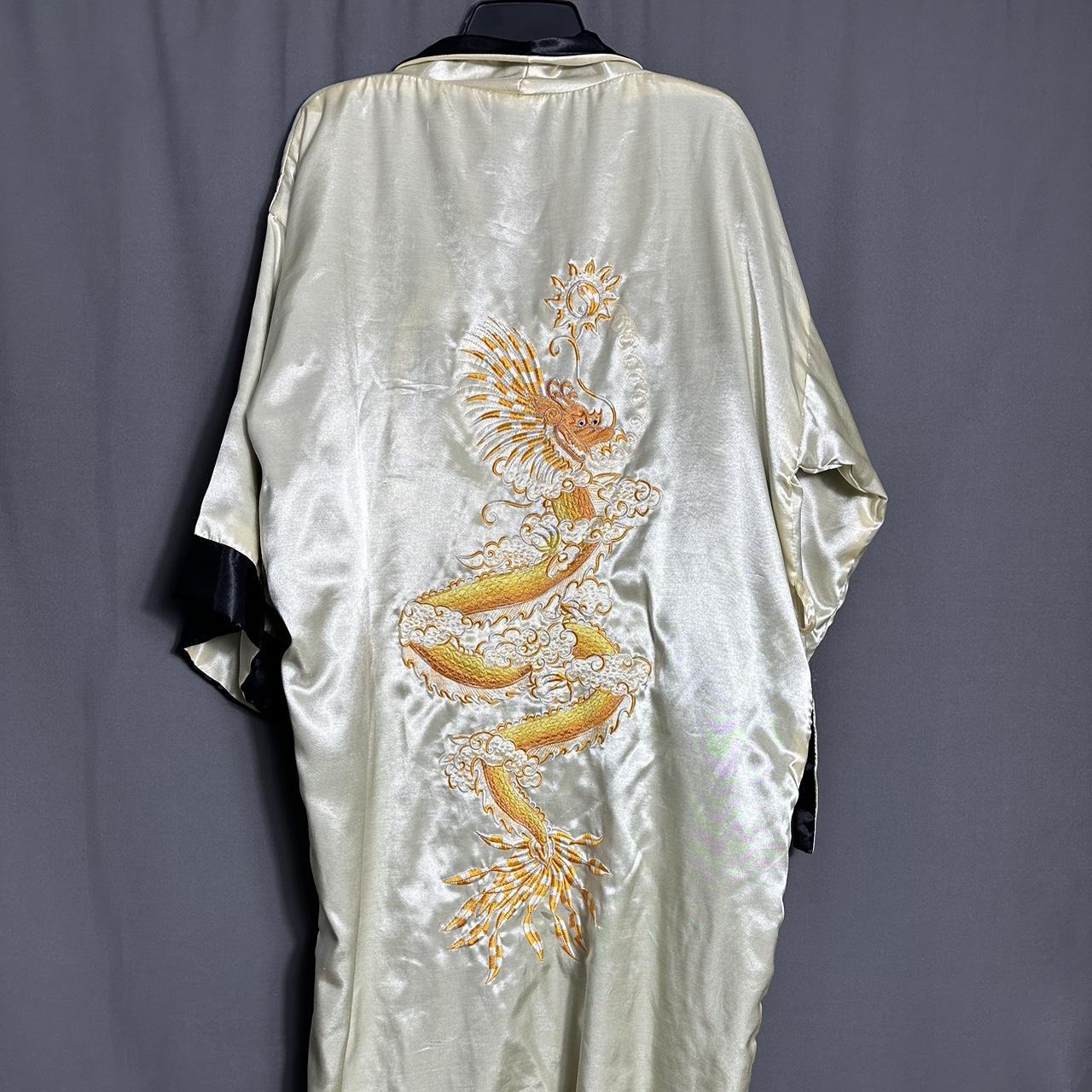 Reversible Silk Kimono Robe Size Large Excellent... - Depop