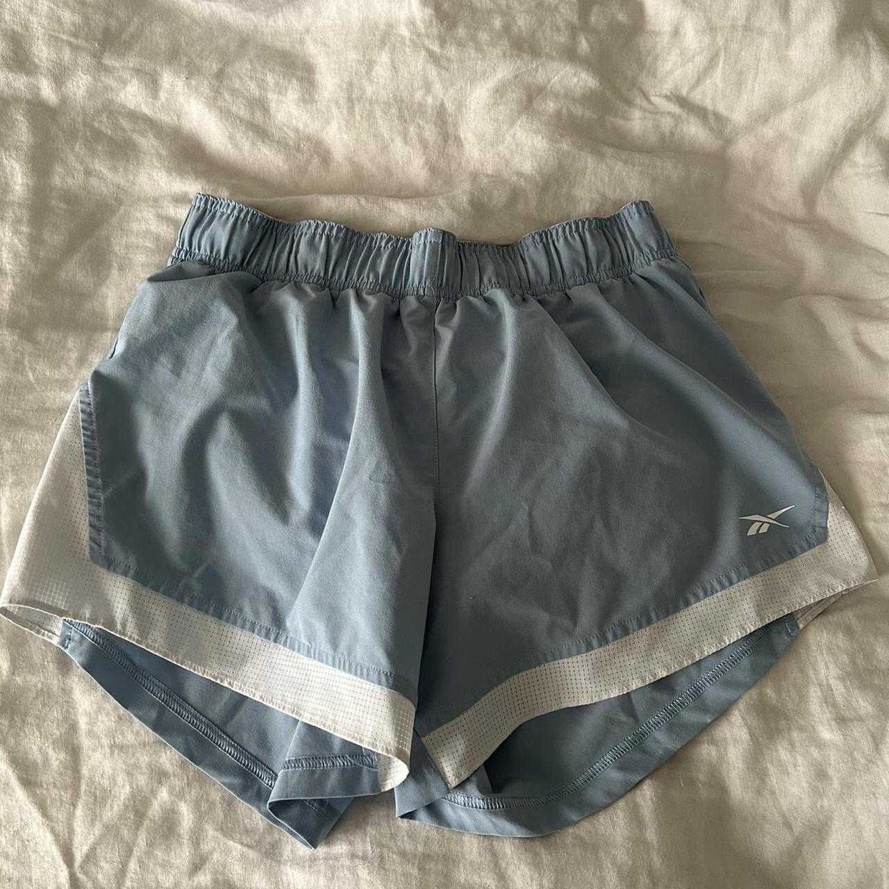 Reebok Women's Blue and White Shorts | Depop