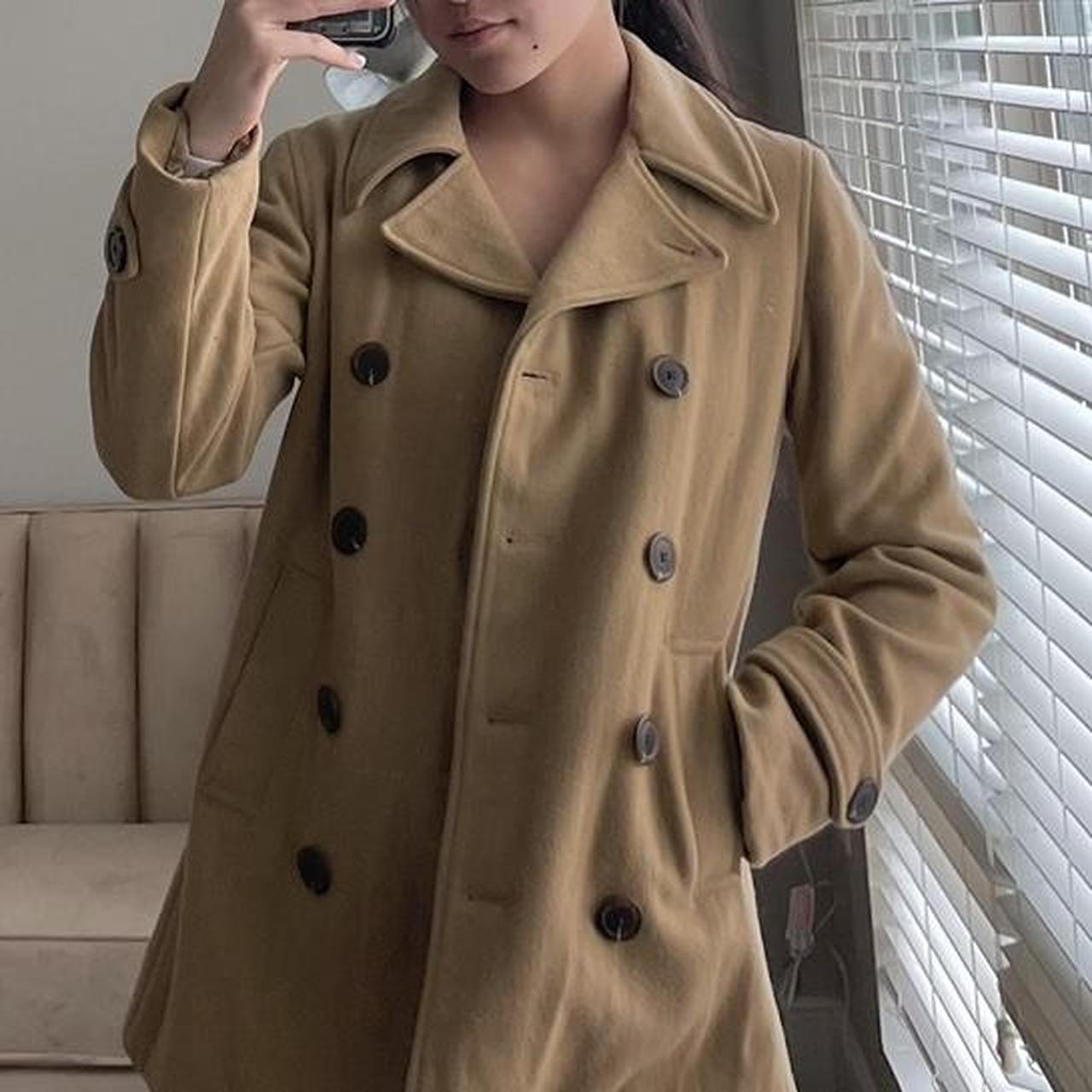 Gap Factory Women's Tan and Brown Coat Depop