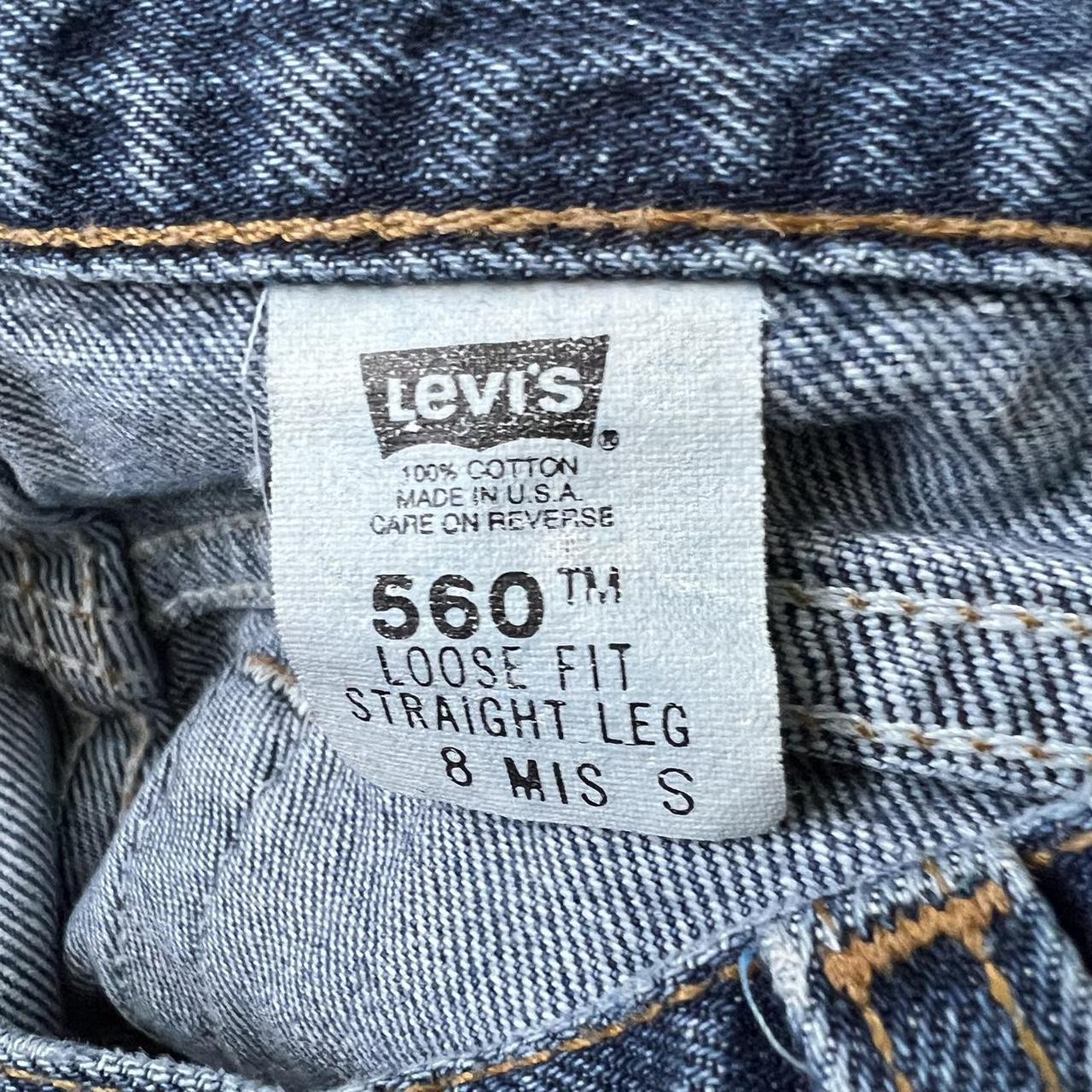 Levi s 560 Size 28 Dark Wash Loose Fit Straight Leg