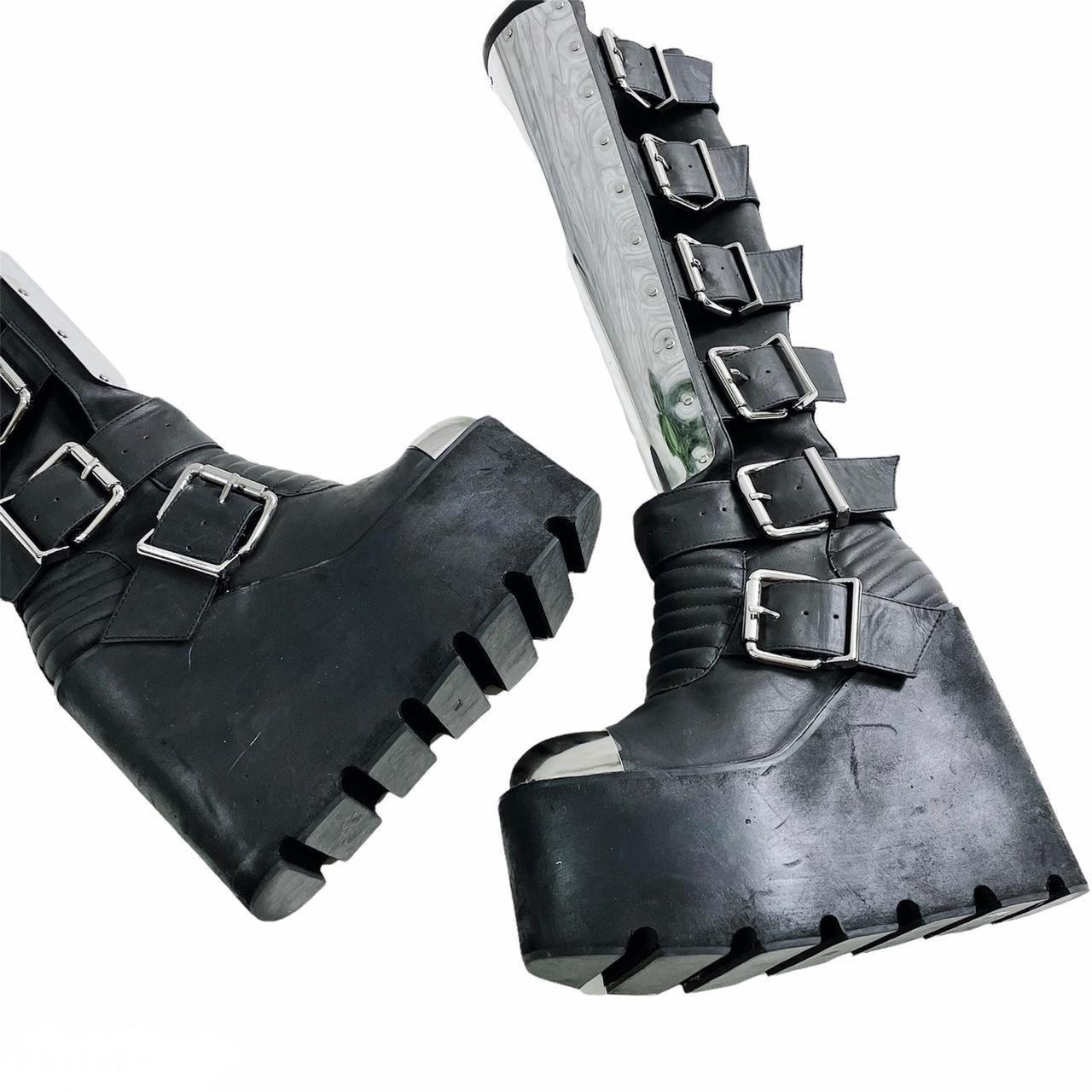 Black platform knee high boots ONE DAY SALE ITEM... Depop