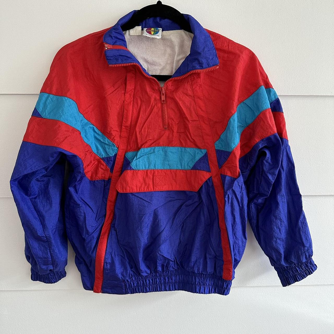 Vintage London Fog color block windbreaker jacket...