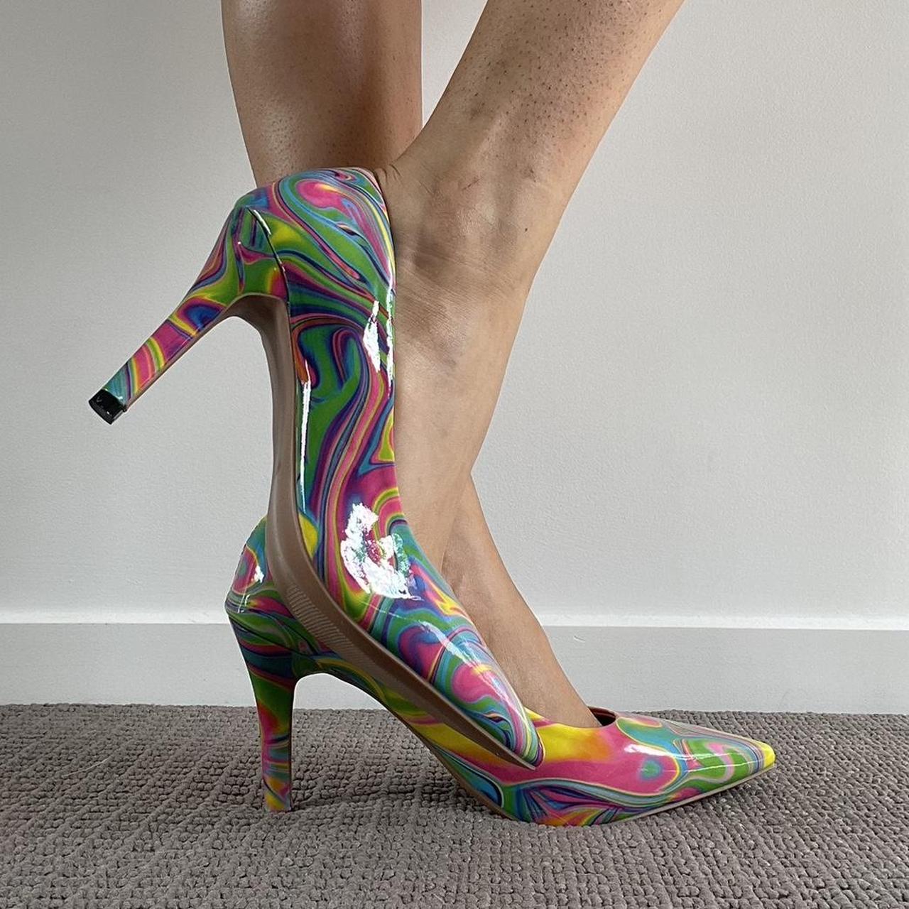 high heels rainbow
