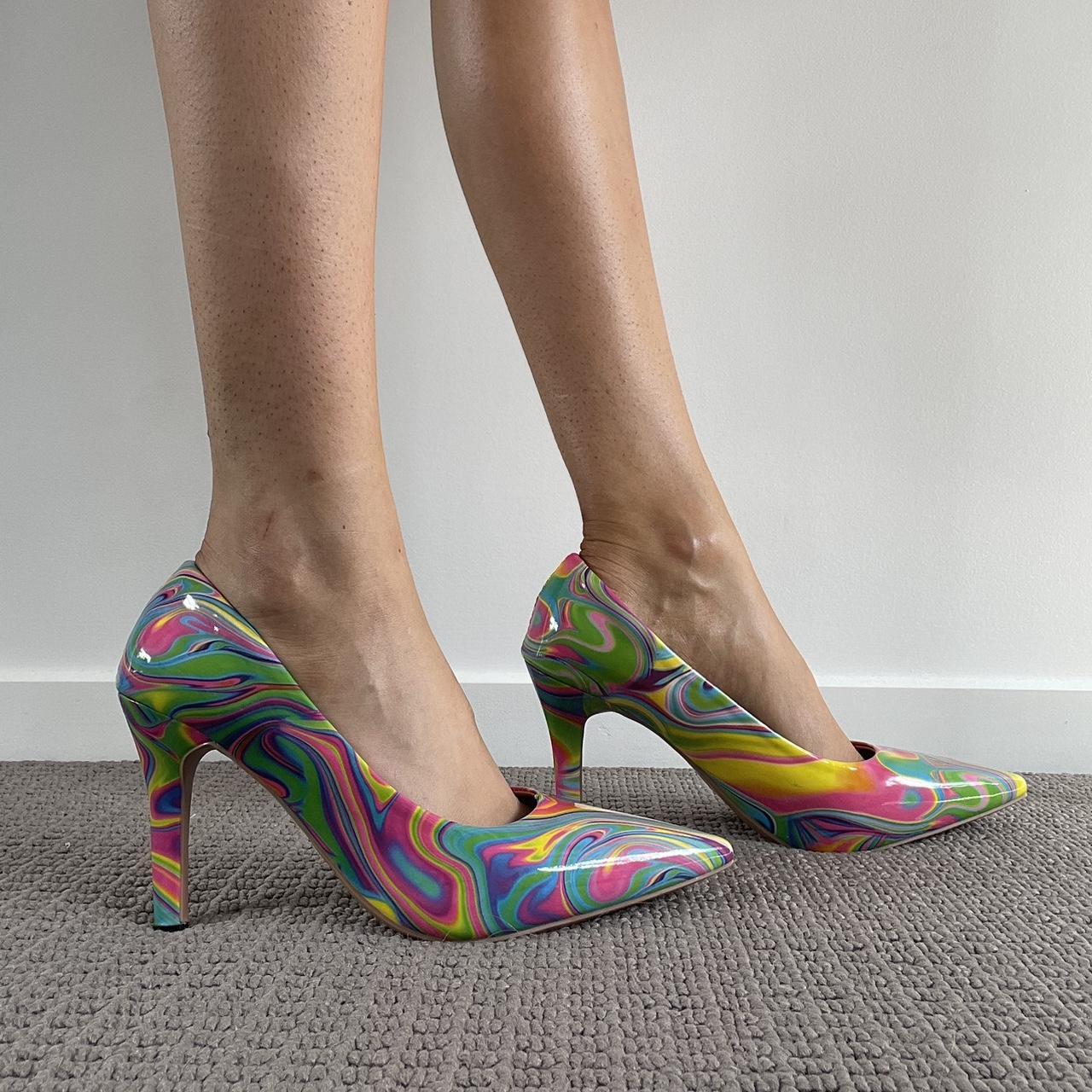 Rainbow high heels Size AU 8/ 39 EU #highheels... - Depop