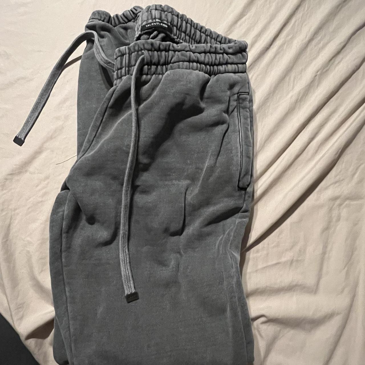 TALENTLESS grey joggers / sweatpants. Size Small - Depop