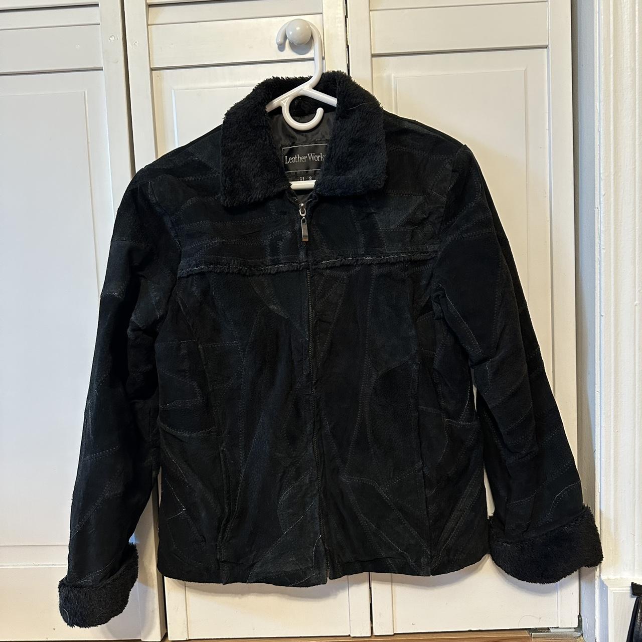 Women's Jacket - Black - S – black patchwork leat… - image 2