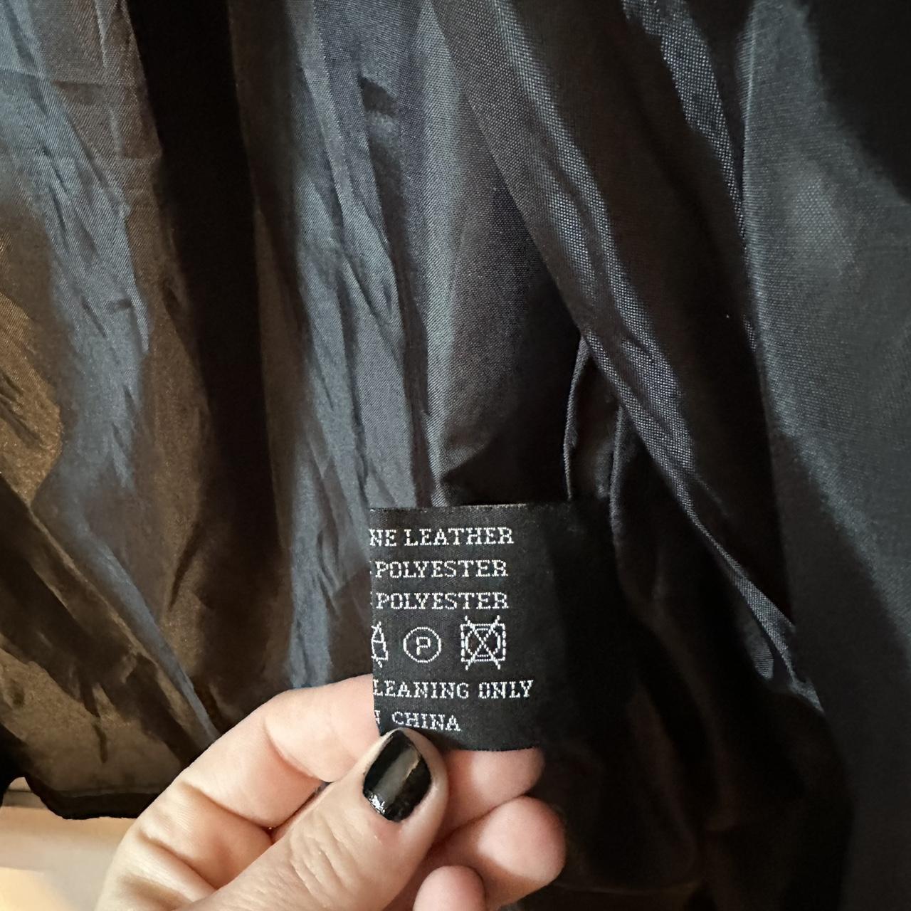 Women's Jacket - Black - S – black patchwork leat… - image 4