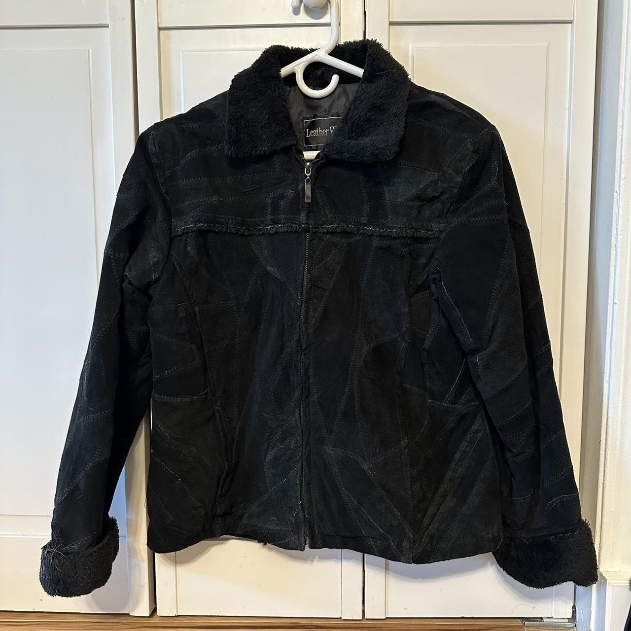 Women's Jacket - Black - S – black patchwork leat… - image 1