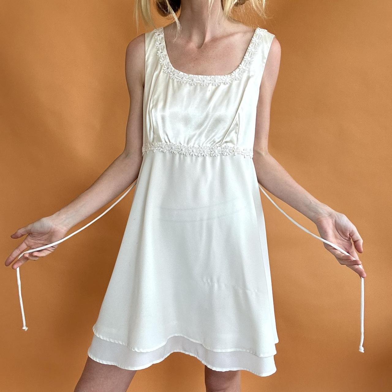Precious vintage-inspired cream mini dress. This mod... - Depop