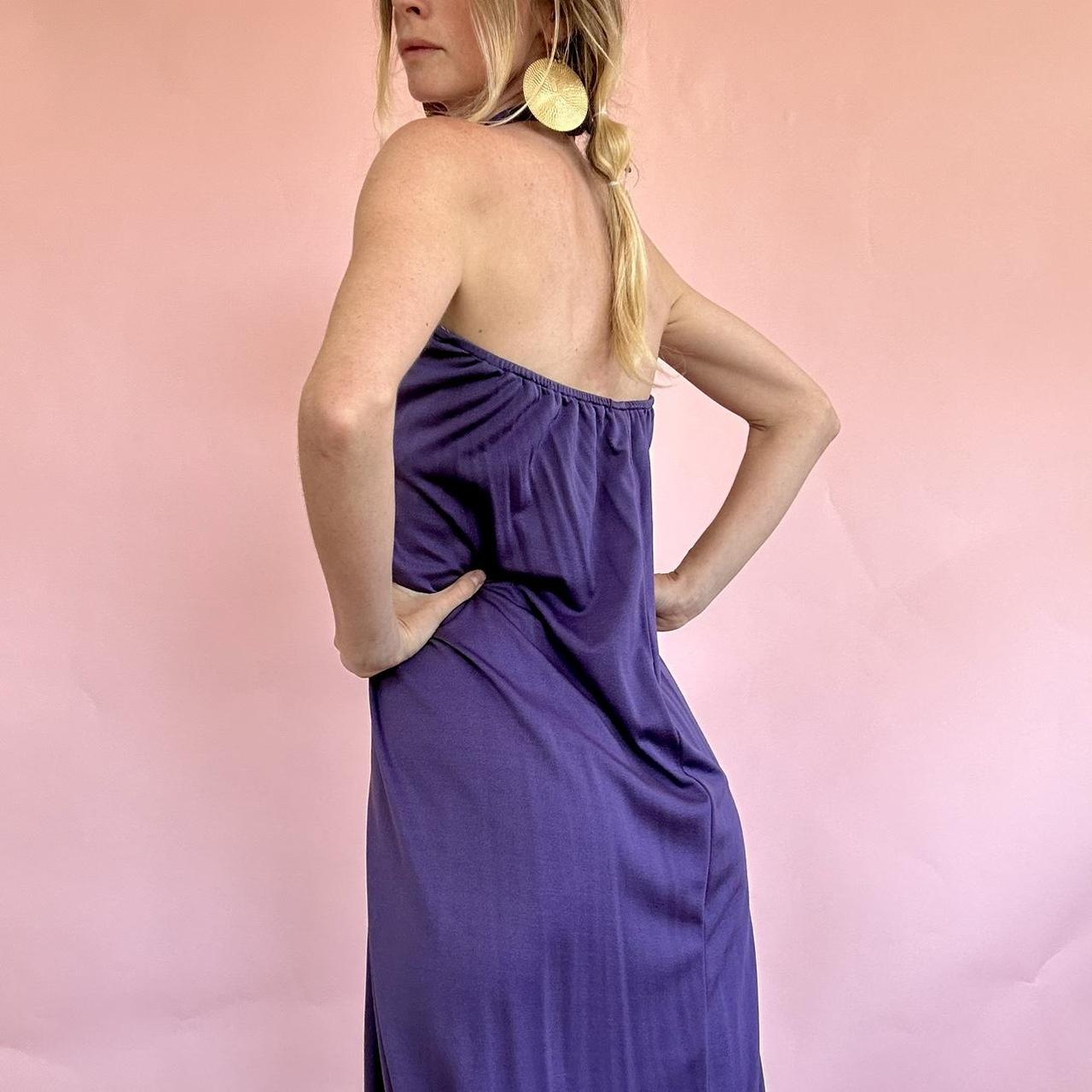 Gorgeous 1970s Purple Halter Maxi Dress You Can Depop 6682