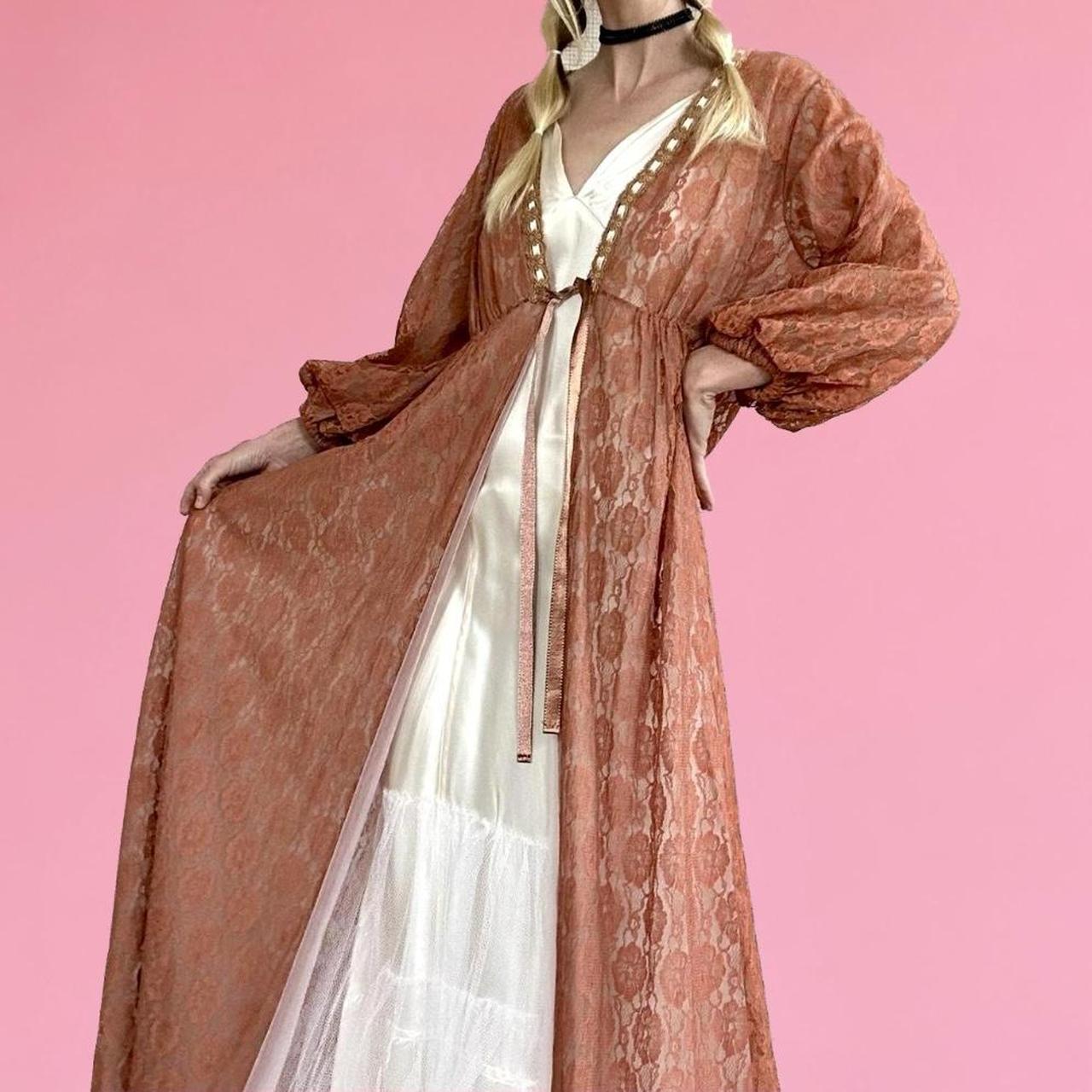 Gorgeous Vintage House Coat Maxi This Burnt Orange Depop