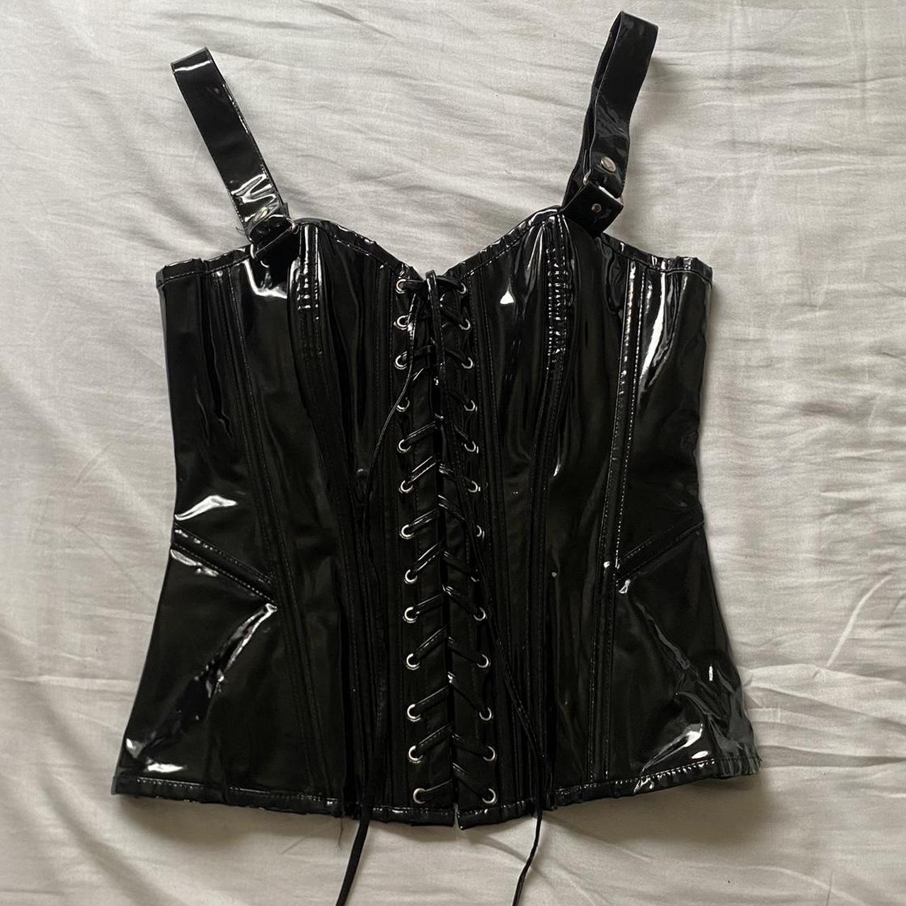 PVC corset with lace up back