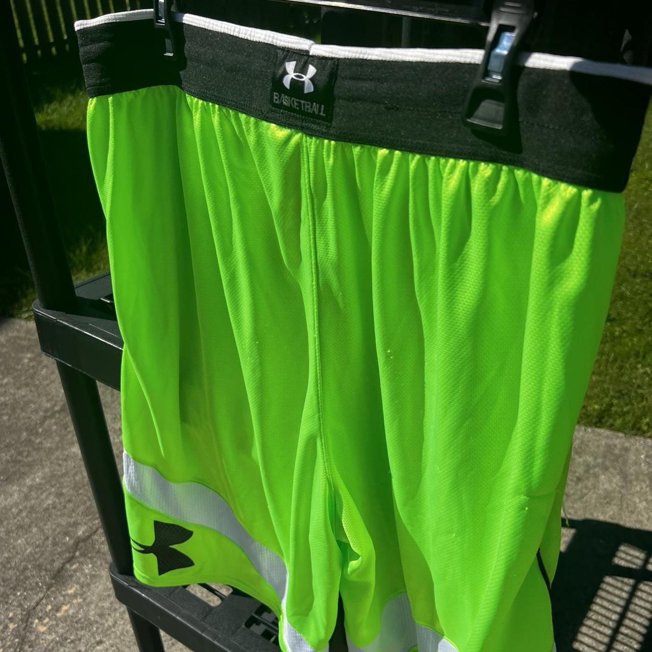 Neon green deals under armour shorts