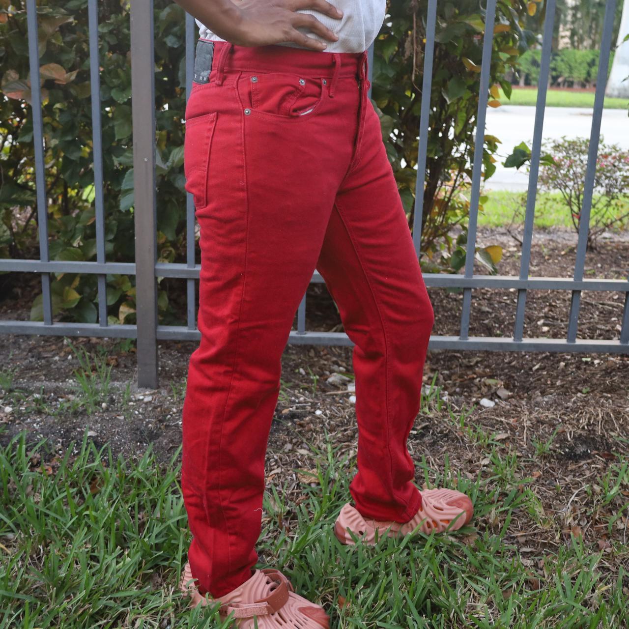 Red Levi straight leg jeans , 32x34, #red #levi...