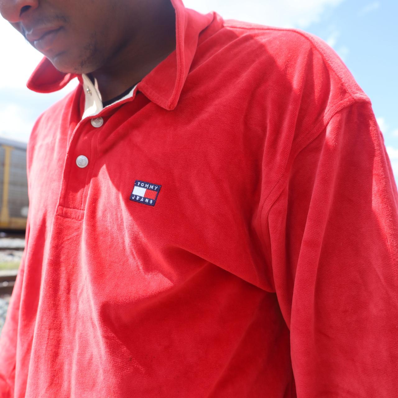 Red tommy sale hilfiger long sleeve