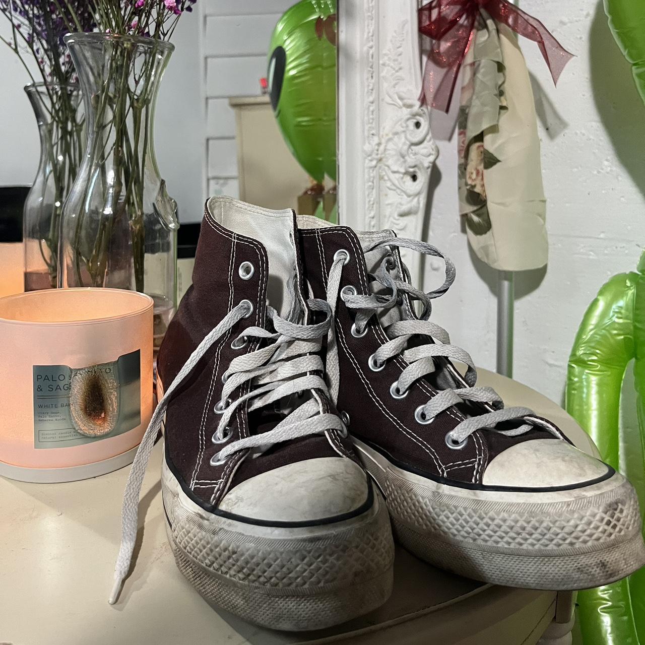 Brown Platform Converse In Good Condition Just Need Depop 3531