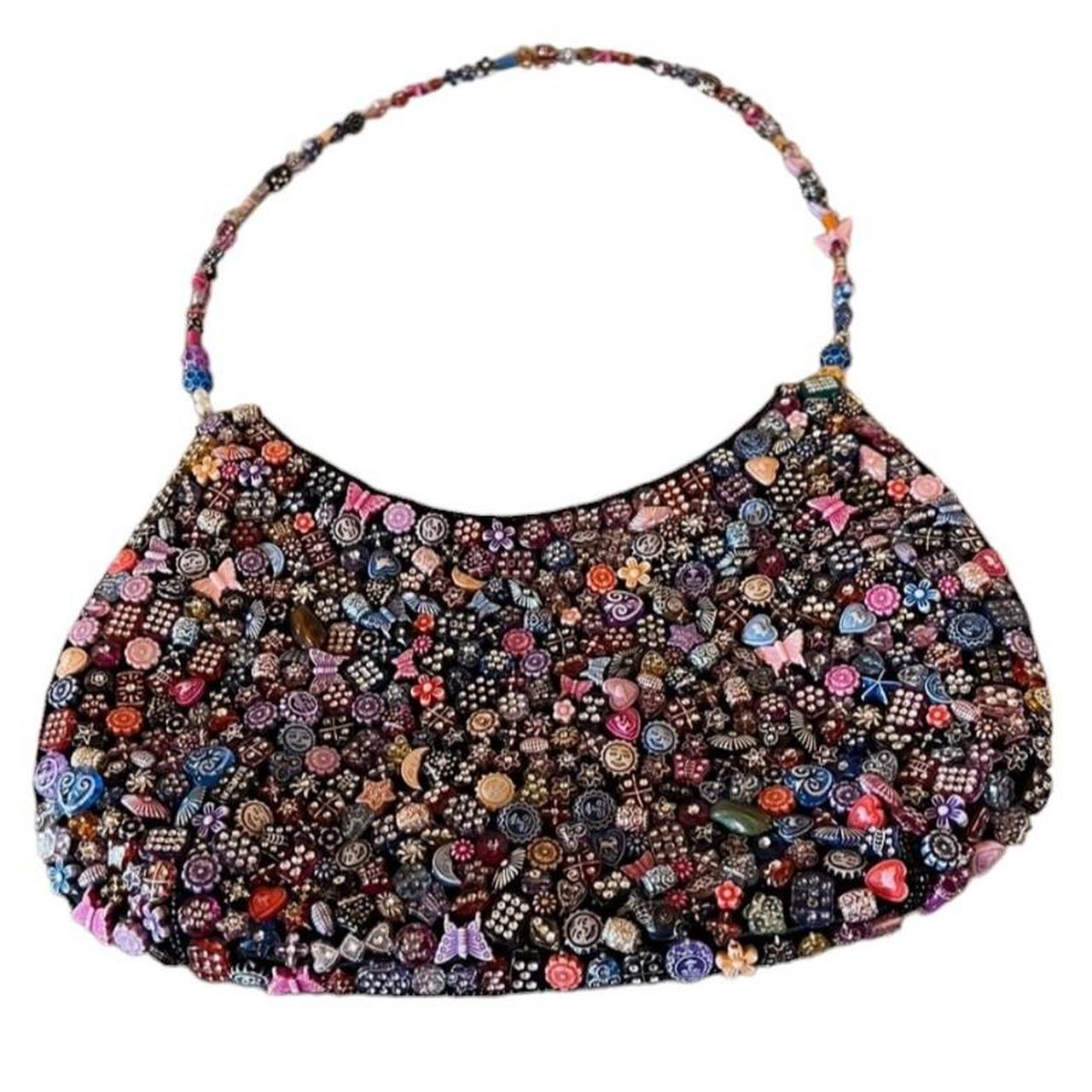 Stunning Y2k vintage Embellished bead bag Back is... - Depop