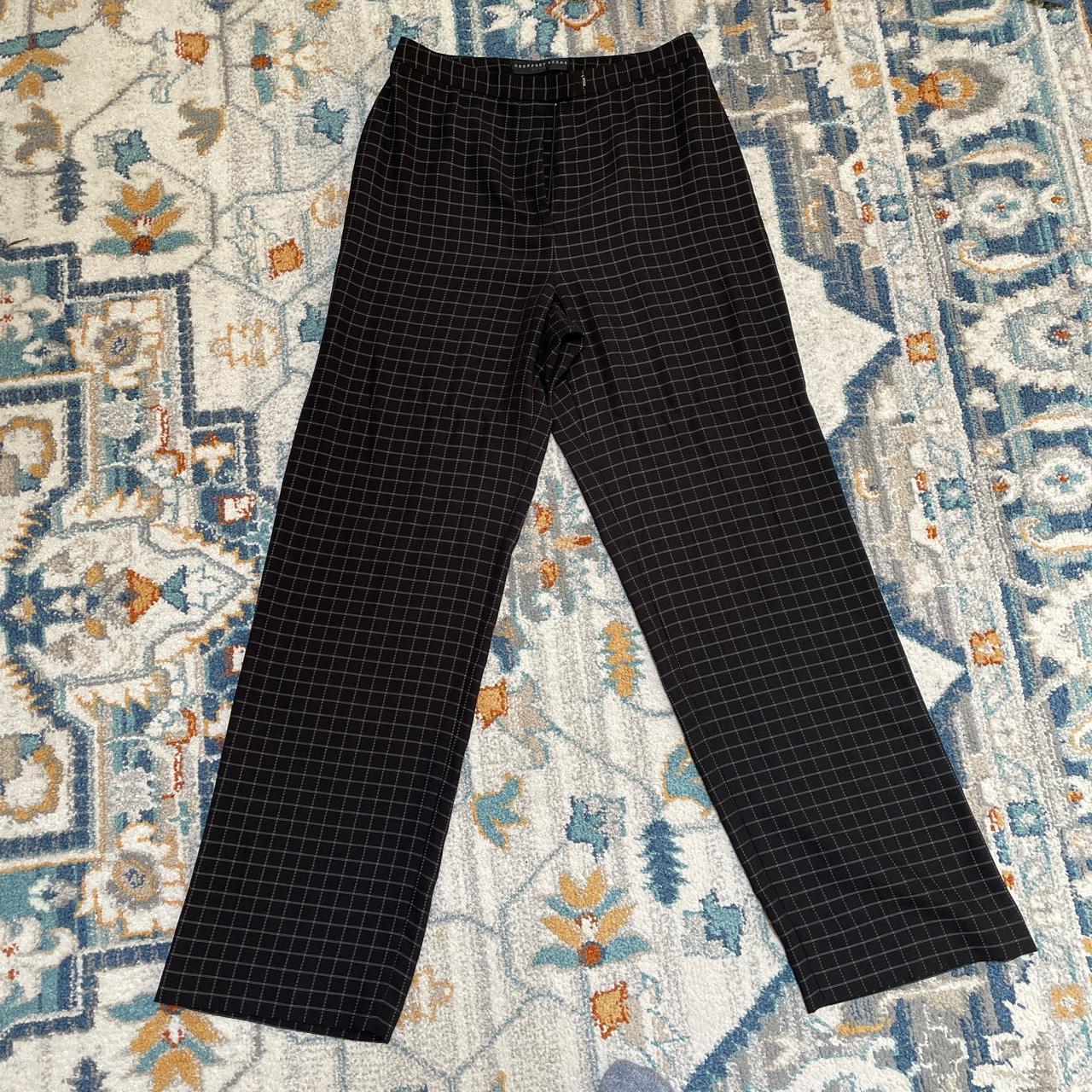 Geoffrey Beene trousers 90s. High waist plaid... - Depop