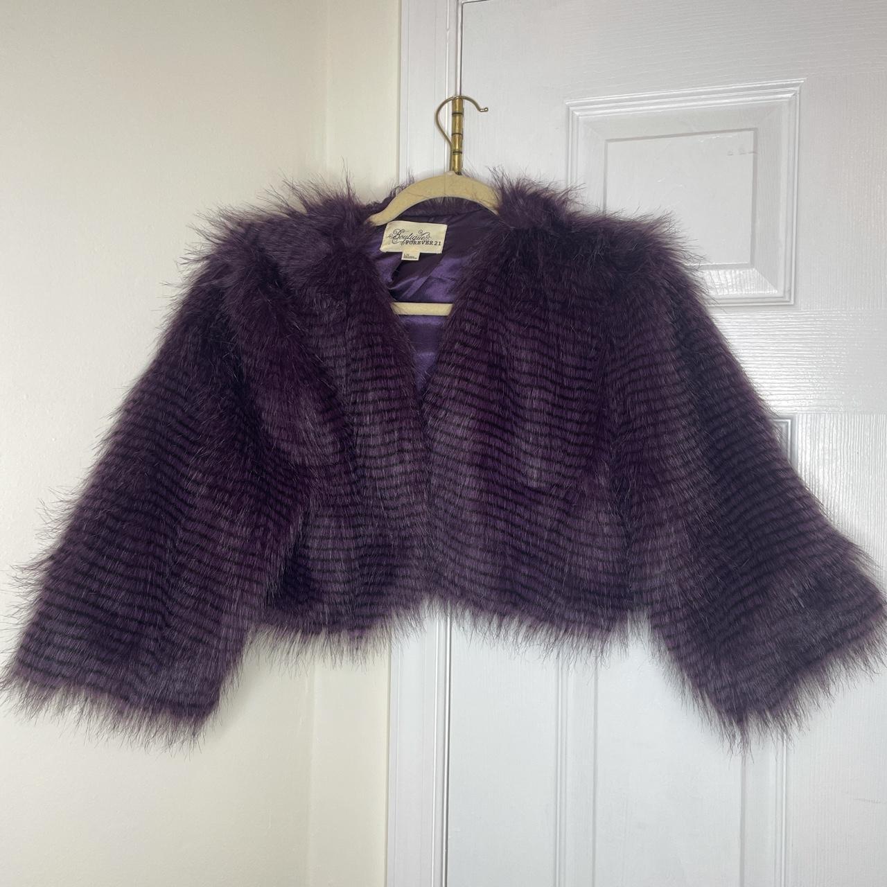 purple fur coat forever 21