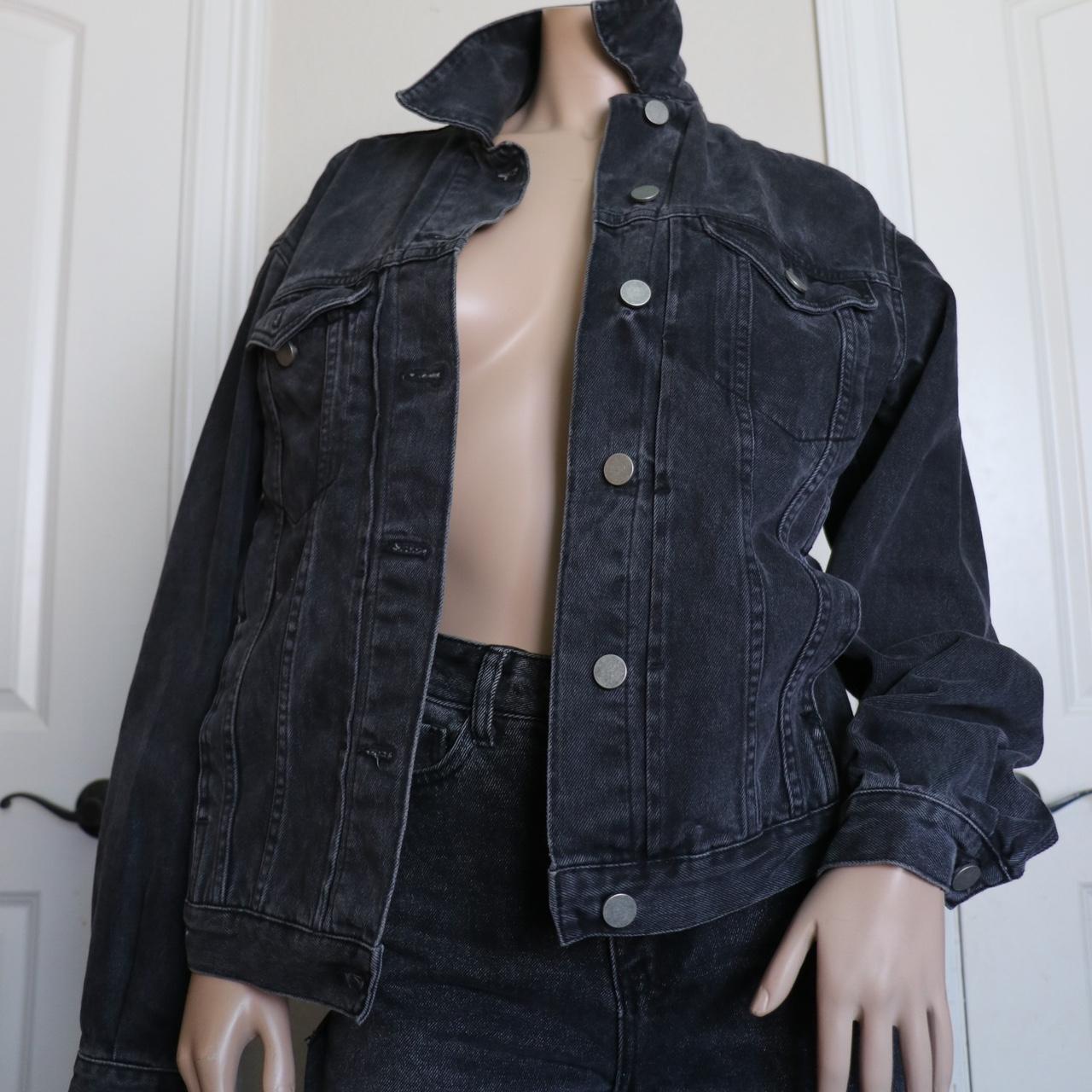 MCM Munich Black Denim Jacket with Fur from MCM - Depop