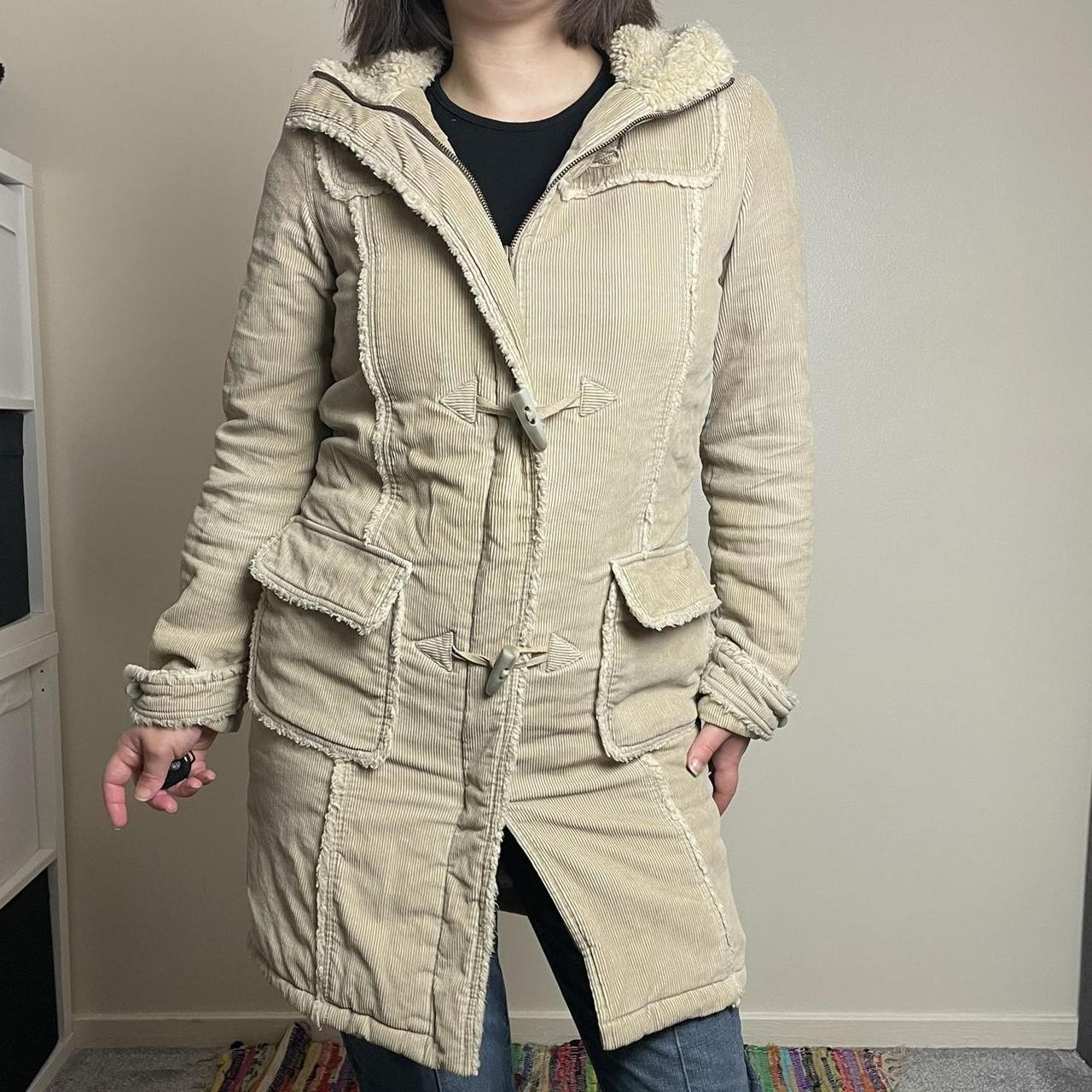 Women's Cream Coat Depop