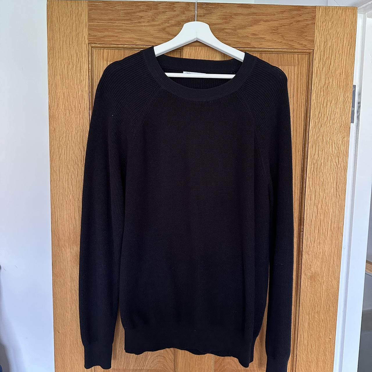 Mens Zara Fishermen Jumper Black Size Large Worn. Depop