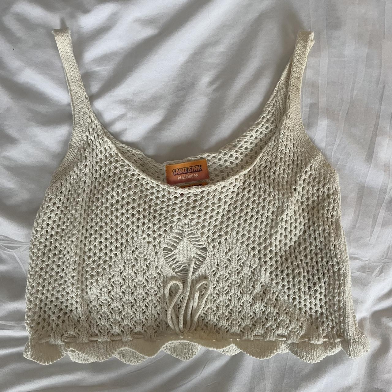 pull & bear knit tank top Size S Worn lightly,... - Depop