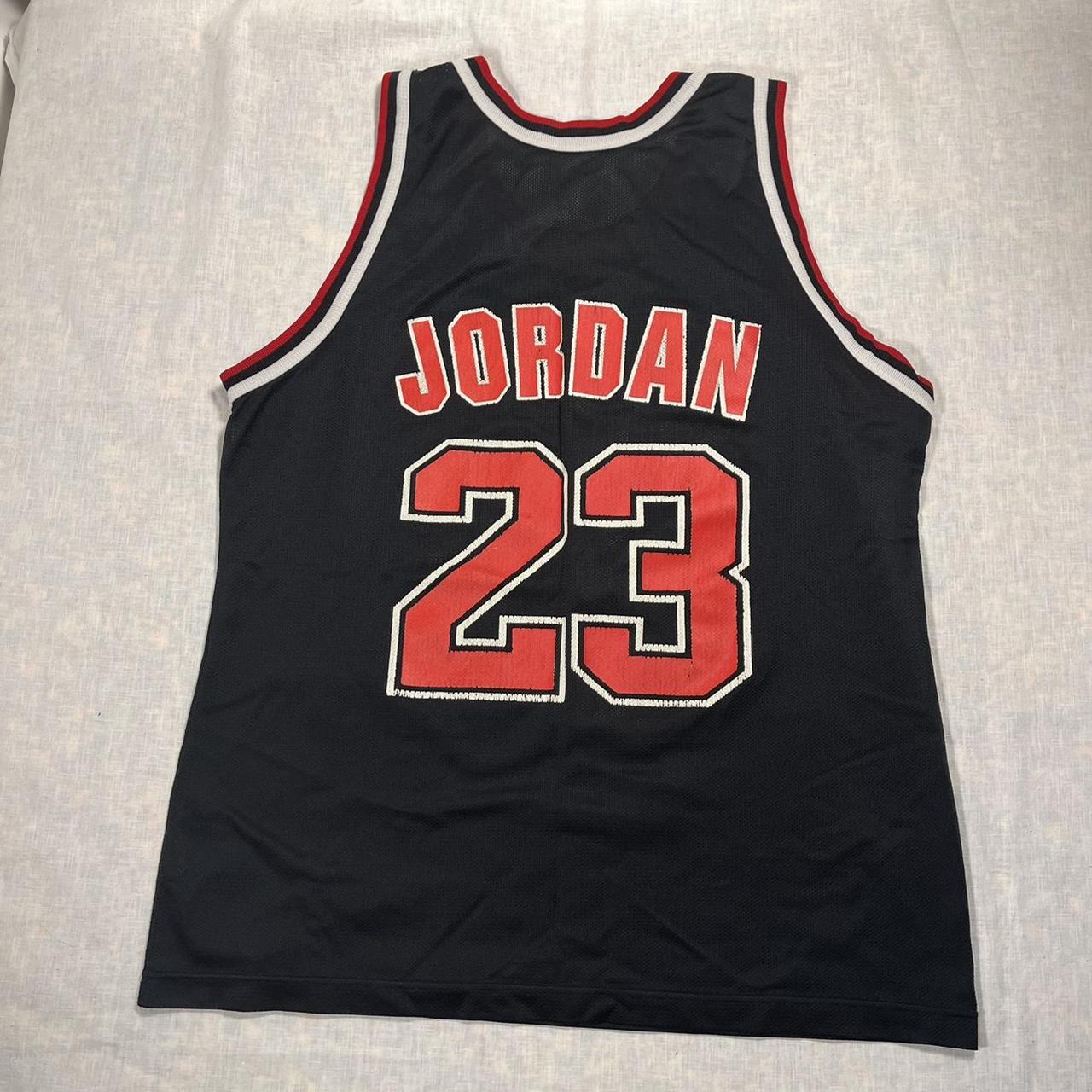 Vintage Micheal Jordan Chicago Bulla Champion Jersey... - Depop