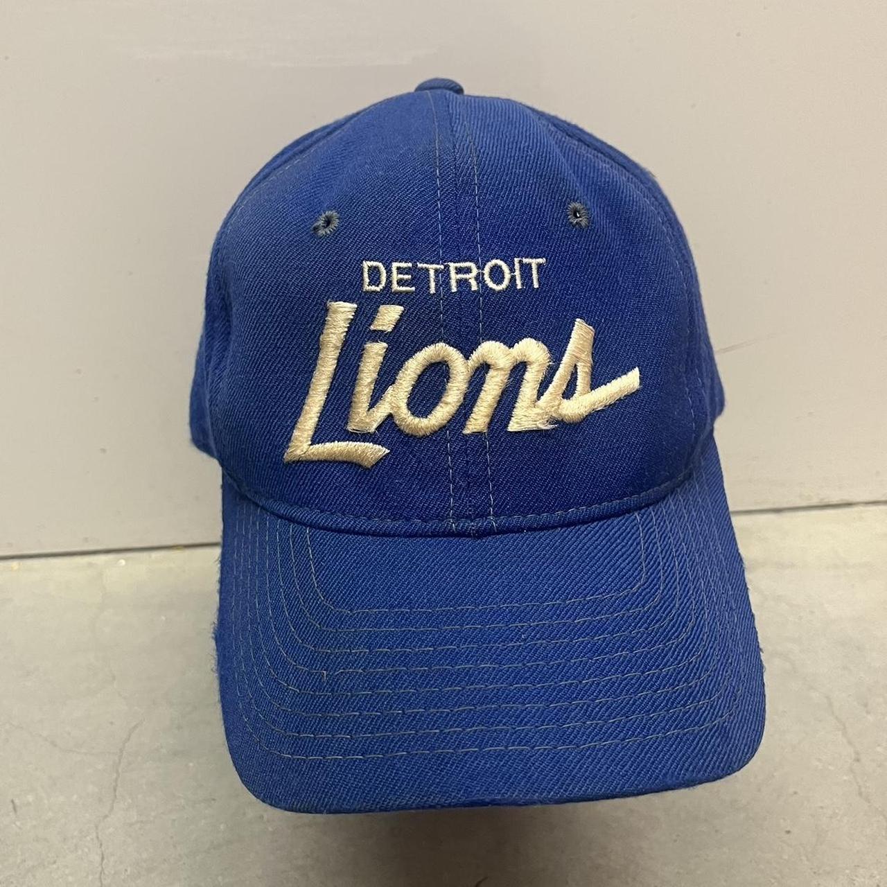 Vintage Sports Specialties NFL Detroit Lions Two Tone Script Snapback Hat